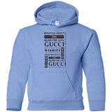 Gucci logomania print gucci men's t shirt G185B Gildan Youth Pullover Hoodie