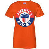 AMERICA FIRST agian! T shirt G200L Gildan Ladies' 100% Cotton T-Shirt