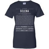 Selena  Classic Name Print t shirt G200L Gildan Ladies' 100% Cotton T-Shirt