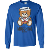 Moschino Man Azure T-Shirt Cotton G240 Gildan LS Ultra Cotton T-Shirt