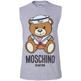 Moschino Man Azure T-Shirt Cotton G270 Gildan Men's Ultra Cotton Sleeveless T-Shirt