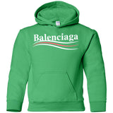 Balenciaga, Logo cotton T-shirt, Women, Black G185B Gildan Youth Pullover Hoodie