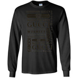 Gucci logomania print gucci men's t shirt G240 Gildan LS Ultra Cotton T-Shirt