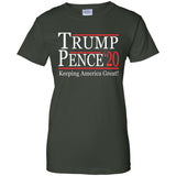 Trump pense keep America great 2020 G200L Gildan Ladies' 100% Cotton T-Shirt