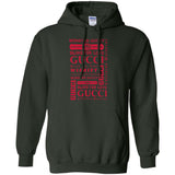 Gucci logomania print Red color gucci men's t shirt G185 Gildan Pullover Hoodie 8 oz.