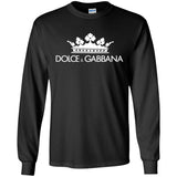 Dolce & Gabbana Black Crown Tee G240 Gildan LS Ultra Cotton T-Shirt