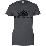 Dolce & Gabbana Crown D&G Logo Ringer Tee G200L Gildan Ladies' 100% Cotton T-Shirt