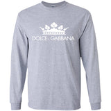 Dolce & Gabbana Black Crown Tee G240 Gildan LS Ultra Cotton T-Shirt