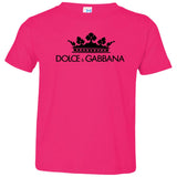 Dolce & Gabbana Crown D&G Logo Ringer Tee 3321 Rabbit Skins Toddler Jersey T-Shirt
