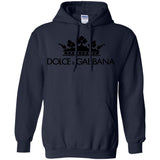 Dolce & Gabbana Crown D&G Logo Ringer Tee G185 Gildan Pullover Hoodie 8 oz.