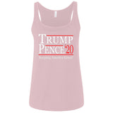 Trump pense keep America great 2020 6488 Bella + Canvas Ladies' Relaxed Jersey Tank
