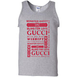 Gucci logomania print Red color gucci men's t shirt G220 Gildan 100% Cotton Tank Top