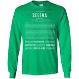 Selena  Classic Name Print t shirt G240 Gildan LS Ultra Cotton T-Shirt