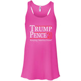 Trump pense keep America great 2020 B8800 Bella + Canvas Flowy Racerback Tank