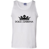 Dolce & Gabbana Crown D&G Logo Ringer Tee G220 Gildan 100% Cotton Tank Top