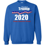 President Trump keep America great 2020 G180 Gildan Crewneck Pullover Sweatshirt  8 oz.