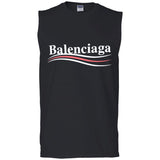 Balenciaga, Logo cotton T-shirt, Women, Black G270 Gildan Men's Ultra Cotton Sleeveless T-Shirt