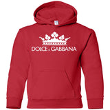 Dolce & Gabbana Black Crown Tee G185B Gildan Youth Pullover Hoodie