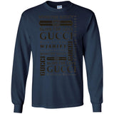 Gucci logomania print gucci men's t shirt G240 Gildan LS Ultra Cotton T-Shirt