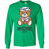 Moschino Man Azure T-Shirt Cotton G240 Gildan LS Ultra Cotton T-Shirt