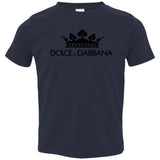 Dolce & Gabbana Crown D&G Logo Ringer Tee 3321 Rabbit Skins Toddler Jersey T-Shirt