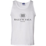 Balenciaga - Logo-print Cotton-jersey T-Shirt - White G220 Gildan 100% Cotton Tank Top