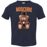 Moschino Circus Bear T-shirt Black - Black 3321 Rabbit Skins Toddler Jersey T-Shirt