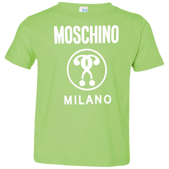 Moschino Kids - logo print T-shirt - kids - Cotton 3321 Rabbit Skins Toddler Jersey T-Shirt