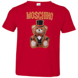 Moschino Circus Bear T-shirt Black - Black 3321 Rabbit Skins Toddler Jersey T-Shirt
