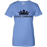 Dolce & Gabbana Crown D&G Logo Ringer Tee G200L Gildan Ladies' 100% Cotton T-Shirt