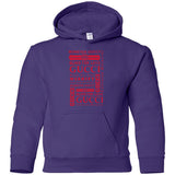 Gucci logomania print Red color gucci men's t shirt G185B Gildan Youth Pullover Hoodie