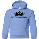 Dolce & Gabbana Crown D&G Logo Ringer Tee G185B Gildan Youth Pullover Hoodie