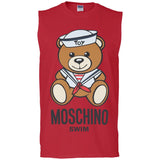 Moschino Man Azure T-Shirt Cotton G270 Gildan Men's Ultra Cotton Sleeveless T-Shirt