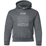 Selena  Classic Name Print t shirt G185B Gildan Youth Pullover Hoodie