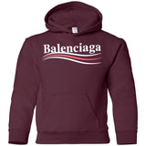Balenciaga, Logo cotton T-shirt, Women, Black G185B Gildan Youth Pullover Hoodie