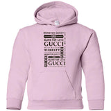 Gucci logomania print gucci men's t shirt G185B Gildan Youth Pullover Hoodie