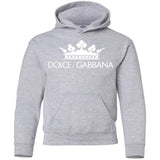 Dolce & Gabbana Black Crown Tee G185B Gildan Youth Pullover Hoodie