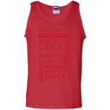 Gucci logomania print Red color gucci men's t shirt G220 Gildan 100% Cotton Tank Top