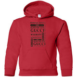 Gucci logomania print gucci men's t shirt G185B Gildan Youth Pullover Hoodie
