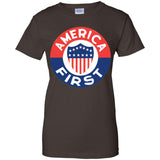 AMERICA FIRST agian! T shirt G200L Gildan Ladies' 100% Cotton T-Shirt