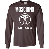 Moschino Kids - logo print T-shirt - kids - Cotton G240 Gildan LS Ultra Cotton T-Shirt