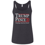 Trump pense keep America great 2020 6488 Bella + Canvas Ladies' Relaxed Jersey Tank