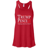 Trump pense keep America great 2020 B8800 Bella + Canvas Flowy Racerback Tank