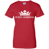 Dolce & Gabbana Black Crown Tee G200L Gildan Ladies' 100% Cotton T-Shirt