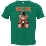 Moschino Circus Bear T-shirt Black - Black 3321 Rabbit Skins Toddler Jersey T-Shirt