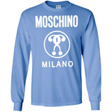 Moschino Kids - logo print T-shirt - kids - Cotton G240 Gildan LS Ultra Cotton T-Shirt