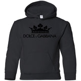 Dolce & Gabbana Crown D&G Logo Ringer Tee G185B Gildan Youth Pullover Hoodie