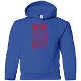 Gucci logomania print Red color gucci men's t shirt G185B Gildan Youth Pullover Hoodie