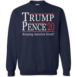 Trump pense keep America great 2020 G180 Gildan Crewneck Pullover Sweatshirt  8 oz.