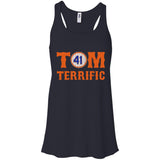 Tom Terrific Patriots t shirt B8800 Bella + Canvas Flowy Racerback Tank